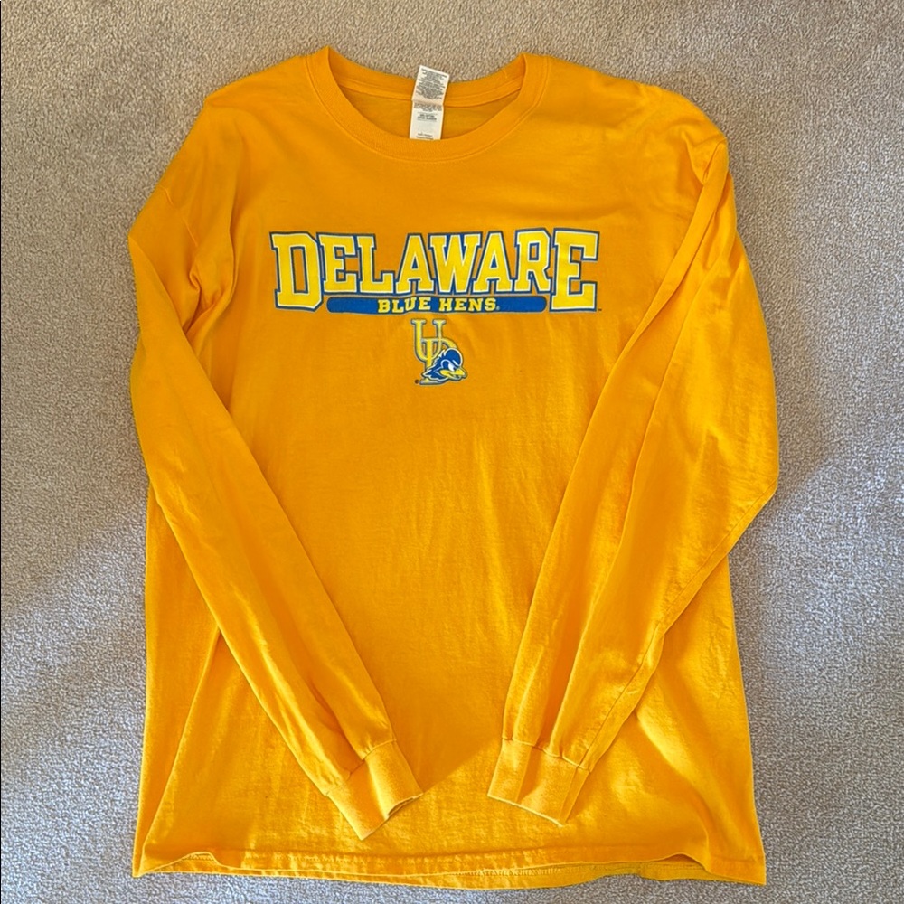 Delaware Blue Hens Long Sleeve Tee - Gold